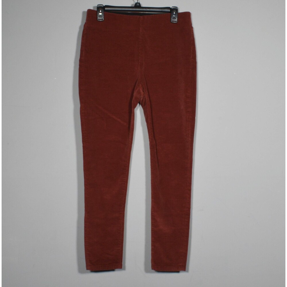 Soft Surroundings Stretch Corduroy Skinny Ankle Pants Henna Size S
